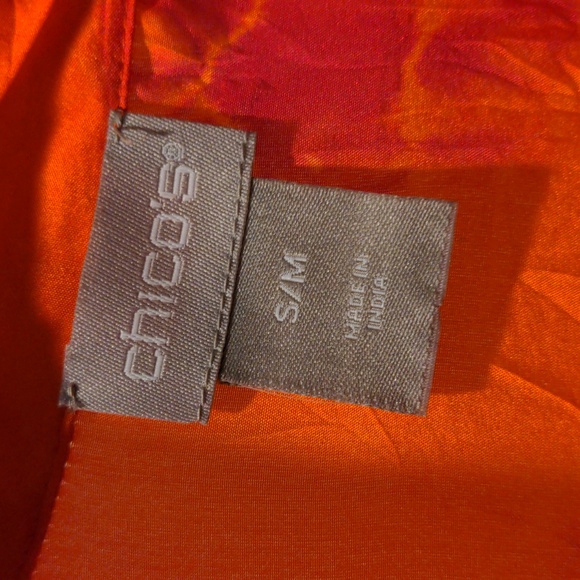 CHICO'S Silk Tie-Dye Envelope Sleeve Pullover Top - Picture 5 of 11